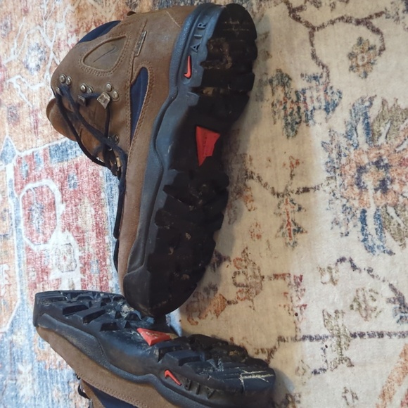 Vintage 90s Nike ACG Goretex Gen 1 Hiking Boots Brown Blue Size 9 Mens 950406 - Picture 4 of 4